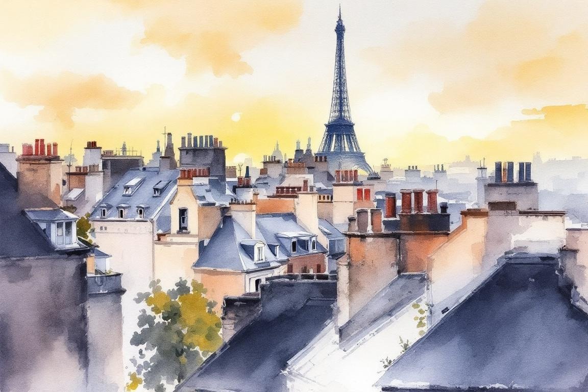 Paris vid solnedgång