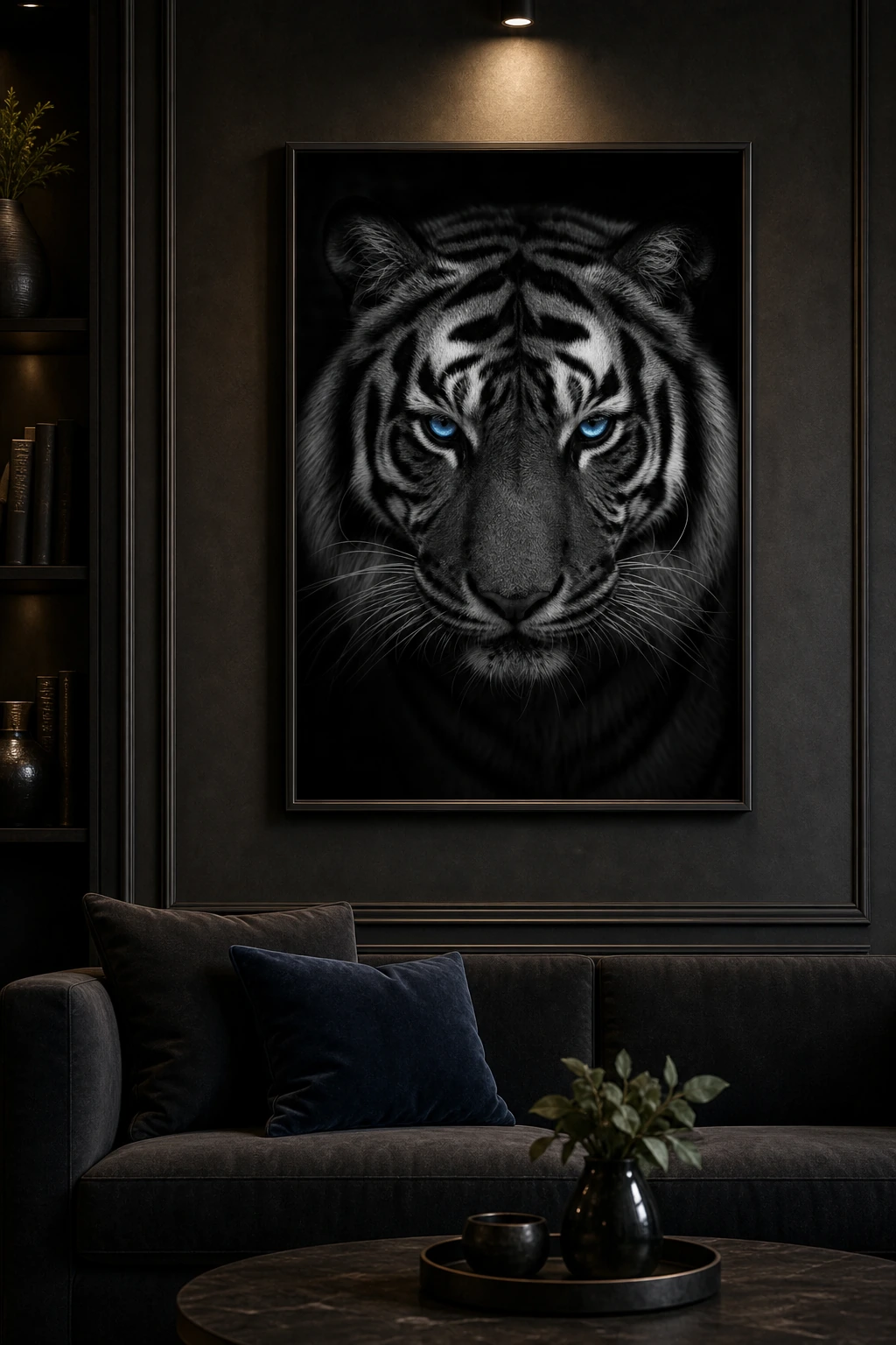 Tiger – indrammet på væggen